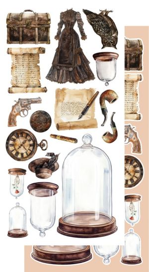 Комплект дизайнерска хартия - Behind Closed Doors - 6 листа