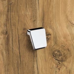 Дръжка - Сребристо сива цинкова сплав никелирана гланц - 52/48 х 55 х 15 мм