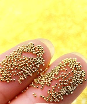 Мини перли - Caviar - Злтисто - 0,7мм - 20 гр.