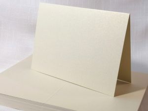 Перлени заготовки за картички - White Gold Linen - 20 бр.