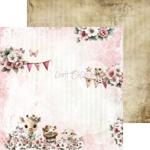 Комплект дизайнерска хартия - Baby Girl Universe MIX - 24 листа