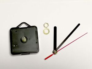 Часовников механизъм - плавен ( къса резба ) - Черни Прави стрелки 