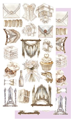 Комплект дизайнерска хартия - Romantic Boho - 6 листа