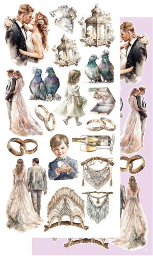 Комплект дизайнерска хартия - Romantic Boho - 6 листа