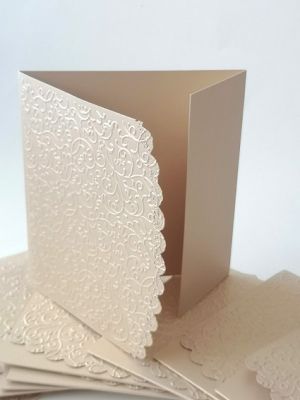 Перлени Релефни заготовки за картички - Champagne - 1 бр.