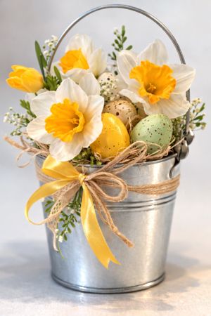 Метална кофичка за декорация - 1 бр.- 9,50 см