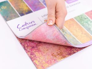 Комплект дизайнерскa хартия с металиков печат - Light Distressed Damask - 24 листа