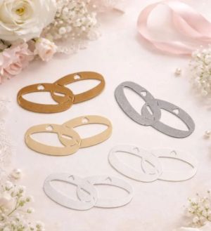 Брачни Халки Перлен микс  за декорация на картички и скрапбук - 5 бр