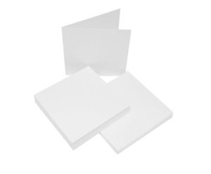 Комплект картички с пликове Бяло - 15,00 х 15,00 см - 10 бр.