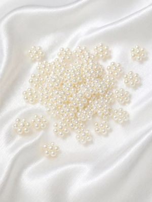 Бели перли за декорации - 20 бр.