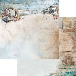 Комплект дизайнерска хартия - Ocean Blue - 12 листа