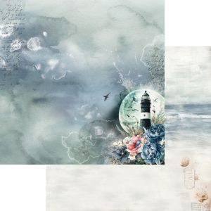 Комплект дизайнерска хартия - Ocean Blue - 12 листа