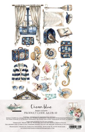 Комплект дизайнерска хартия - Ocean Blue - 6 листа