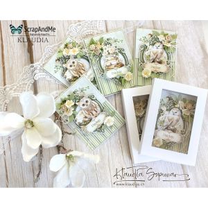 Дизайнерскa хартия - White Roses – Elements 5 - 1 лист