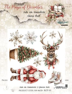 Комплект Rib-on трансфери - The Magic of December - 3 листа