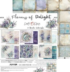 Комплект дизайнерска хартия - Flowers Of Delight - 6 листа