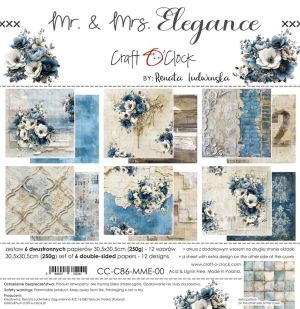 Комплект дизайнерска хартия - Mr And Mrs Elegance - 6 листа