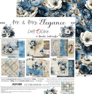 Комплект дизайнерска хартия - Mr And Mrs Elegance - 6 листа