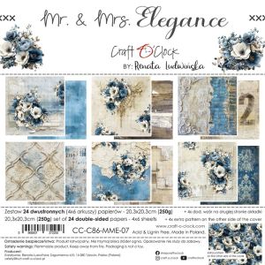 Комплект дизайнерска хартия - Mr And Mrs Elegance - 24 листа