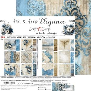 Комплект дизайнерска хартия - Mr And Mrs Elegance - 24 листа