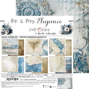 Комплект дизайнерска хартия - Mr And Mrs Elegance - 24 листа