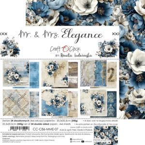 Комплект дизайнерска хартия - Mr And Mrs Elegance - 24 листа