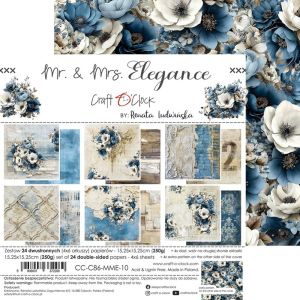 Комплект дизайнерска хартия - Mr And Mrs Elegance - 24 листа