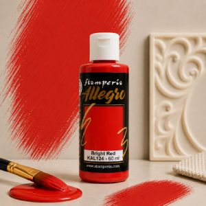 Акрилна боя Stamperia Allegro - Bright red - 60 мл.