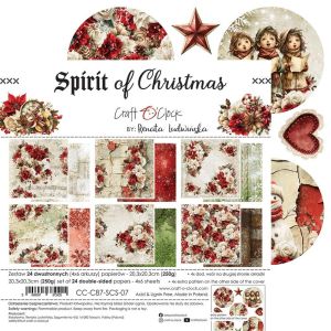 Комплект дизайнерска хартия 20,30х20,30 см - Spirit Of Christmas - 24 листа