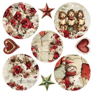 Комплект дизайнерска хартия 20,30х20,30 см - Spirit Of Christmas - 24 листа