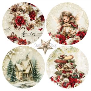 Комплект дизайнерска хартия 15,20х15,20 см- Spirit Of Christmas - 24 листа