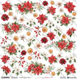 Комплект дизайнерска хартия с елементи за изрязване - Christmas Cheer 30,50 х 30,50 см - 6 листа